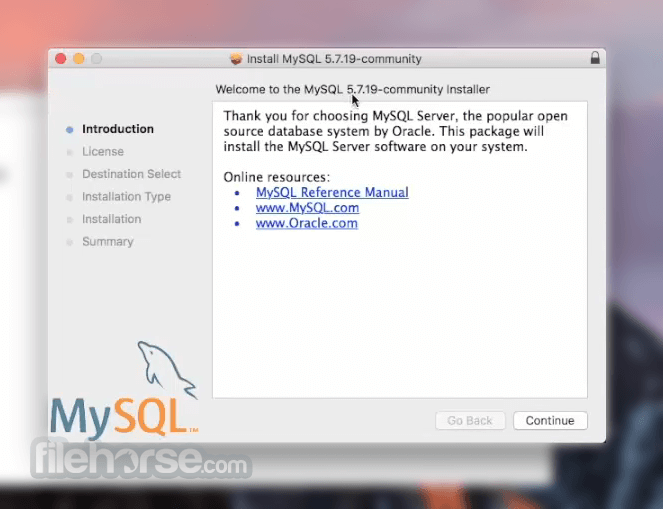 Download mysql for mac from terminal commands